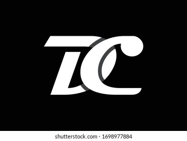 D C Initial Letter Logo-Design, Vektorvorlage, grafisches Alphabet-Symbol für Unternehmensidentität
