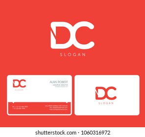 D & C joint logo bold letters design with business card template