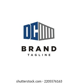 D and C Letter Dry Box Logo Vector Template