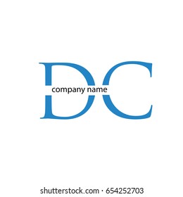 D C letter initial logotype