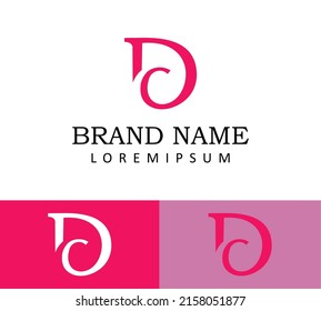 D and C Letter Logo Design Template Vector