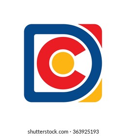 d and c logo vector.