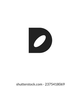 D capital logo with retro style and 80s aesthetic