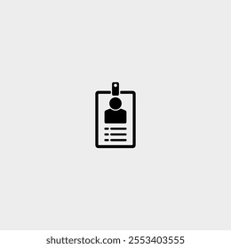 D card vector icon, identification card icon, personal identification card symbol Vector design.