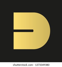 D character logo icon