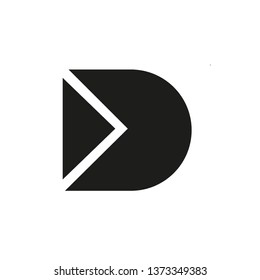 D character logo icon