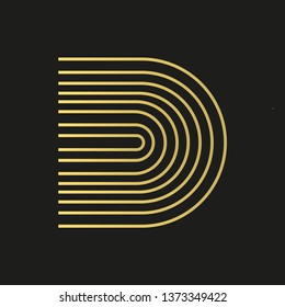 D character logo icon
