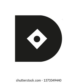 D character logo icon