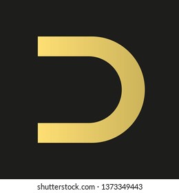 D character logo icon