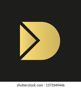 D character logo icon