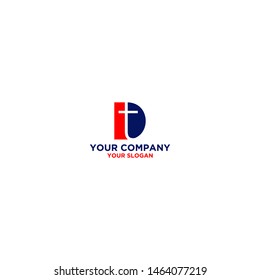 D Church Logo Design Vector