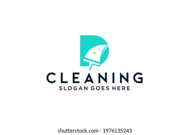 D for cleaning clean service Maintenance for car detailing, homes logo icon vector template.