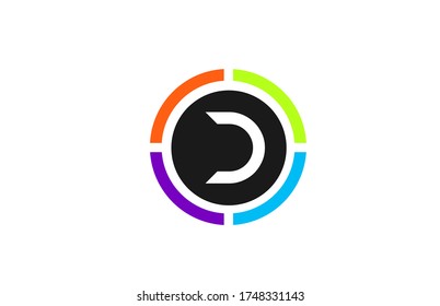 D farbiges Alphabet Buchstaben Logo Symbol Design für Unternehmen und Unternehmen