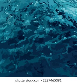 D colored grunge waves brush stroke illustration sea blue splotches backdrop, artistic background 
