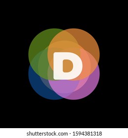 D Colorful Vector Logo Icon Design