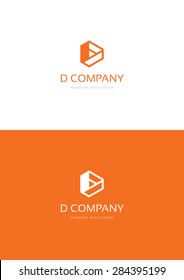 D company logo template.