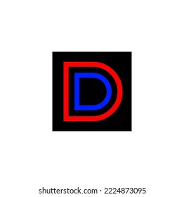 D company name initial letters monogram. D icon.