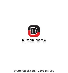 D creative initials letter logo design .