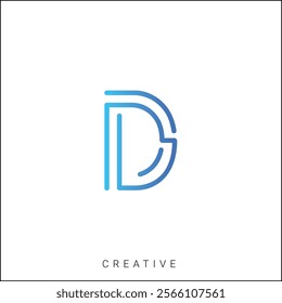 D Creative Latter Logo Design. By Custom Branding Logo. Creative Logo Design. Logo Template. Vector illustration. Modern Design. Monogram Design