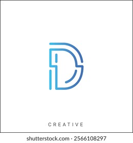 D Creative Latter Logo Design. By Custom Branding Logo. Creative Logo Design. Logo Template. Vector illustration. Modern Design. Monogram Design