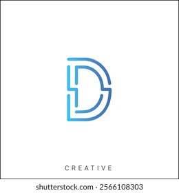 D Creative Latter Logo Design. By Custom Branding Logo. Creative Logo Design. Logo Template. Vector illustration. Modern Design. Monogram Design