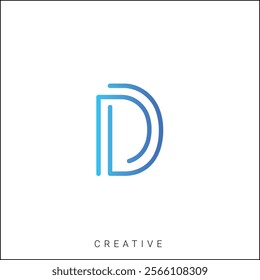 D Creative Latter Logo Design. By Custom Branding Logo. Creative Logo Design. Logo Template. Vector illustration. Modern Design. Monogram Design