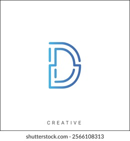 D Creative Latter Logo Design. By Custom Branding Logo. Creative Logo Design. Logo Template. Vector illustration. Modern Design. Monogram Design