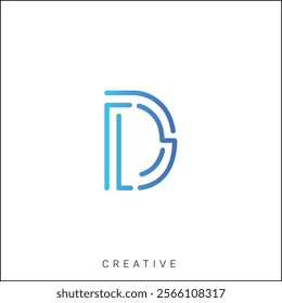 D Creative Latter Logo Design. By Custom Branding Logo. Creative Logo Design. Logo Template. Vector illustration. Modern Design. Monogram Design