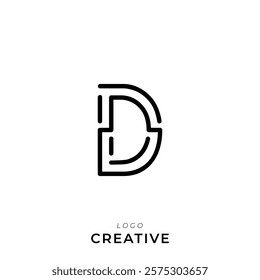 D Creative Latter Logo Design. By Custom Branding Logo. Creative Logo Design. Logo Template. Vector illustration. Modern Design. Monogram Design