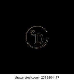 D creative modern letters logo design template
