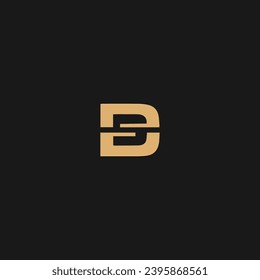 D Diseño del logotipo de la letra de corte, Vector del icono de la letra Creative D,
