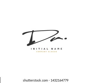 D A DA Beauty vector initial logo, handwriting logo of initial signature, wedding, fashion, jewerly, boutique, floral and botanical with creative template for any company or business.
