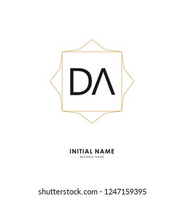 D A DA Initial logo letter with minimalist concept. Vector with scandinavian style logo.