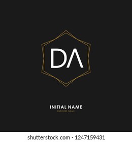 D A DA Initial logo letter with minimalist concept. Vector with scandinavian style logo.