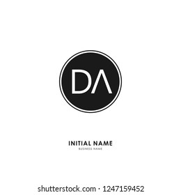 D A DA Initial logo letter with minimalist concept. Vector with scandinavian style logo.