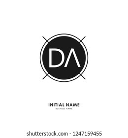 D A DA Initial logo letter with minimalist concept. Vector with scandinavian style logo.