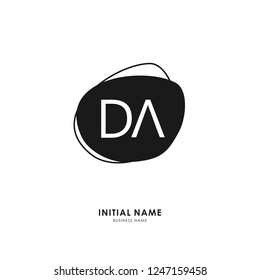 D A DA Initial logo letter with minimalist concept. Vector with scandinavian style logo.