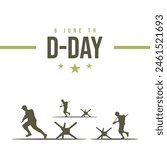 D Day Celebrate Design Vector
