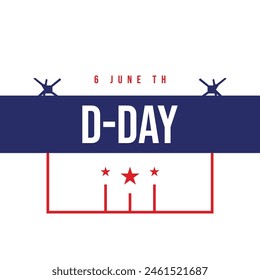 D Day Celebrate Design Vector