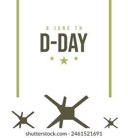 D Day Celebrate Design Vector