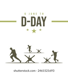 D Day Celebrate Design Vector