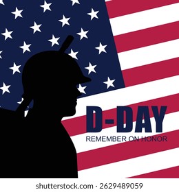 D Day Landings in Normandy June 6 Background Design Illustration