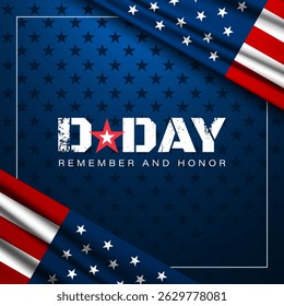 D Day Normandy Landings June 06 Background Design illustration