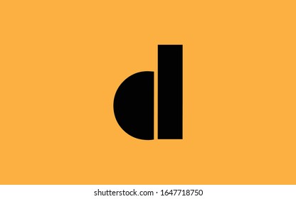 d, dd o ddd Letra minúscula ilustración vectorial de la plantilla de diseño del logotipo inicial Ilustración del vector