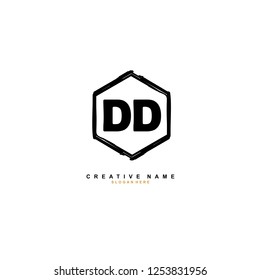 D D DD Initial logo template vector. Letter logo concept