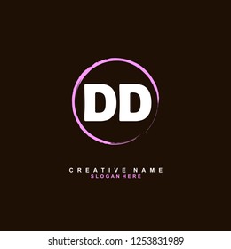 D D DD Initial logo template vector. Letter logo concept