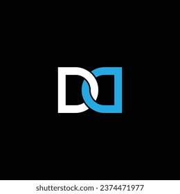 D or DD letter abstract outstanding professional business awesome artistic branding company different colors illustration logo.