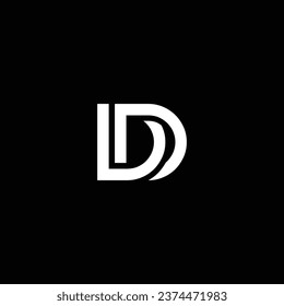 D or DD letter abstract outstanding professional business awesome artistic branding company different colors illustration logo.