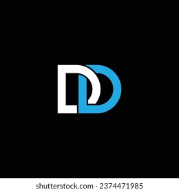 Letra D o DD abstract sobresaliente negocio profesional impresionante marca artística empresa de diferentes colores ilustración logo.