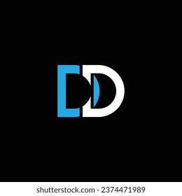 D or DD letter abstract outstanding professional business awesome artistic branding company different colors illustration logo.